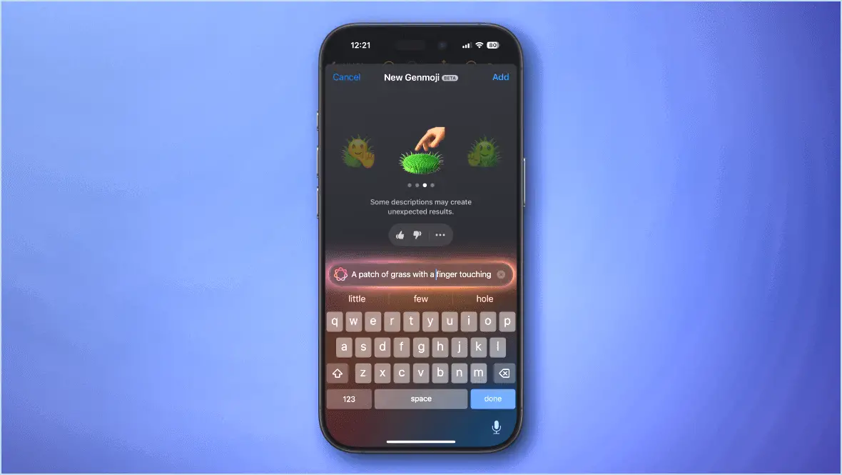 Genmoji Touch Grass