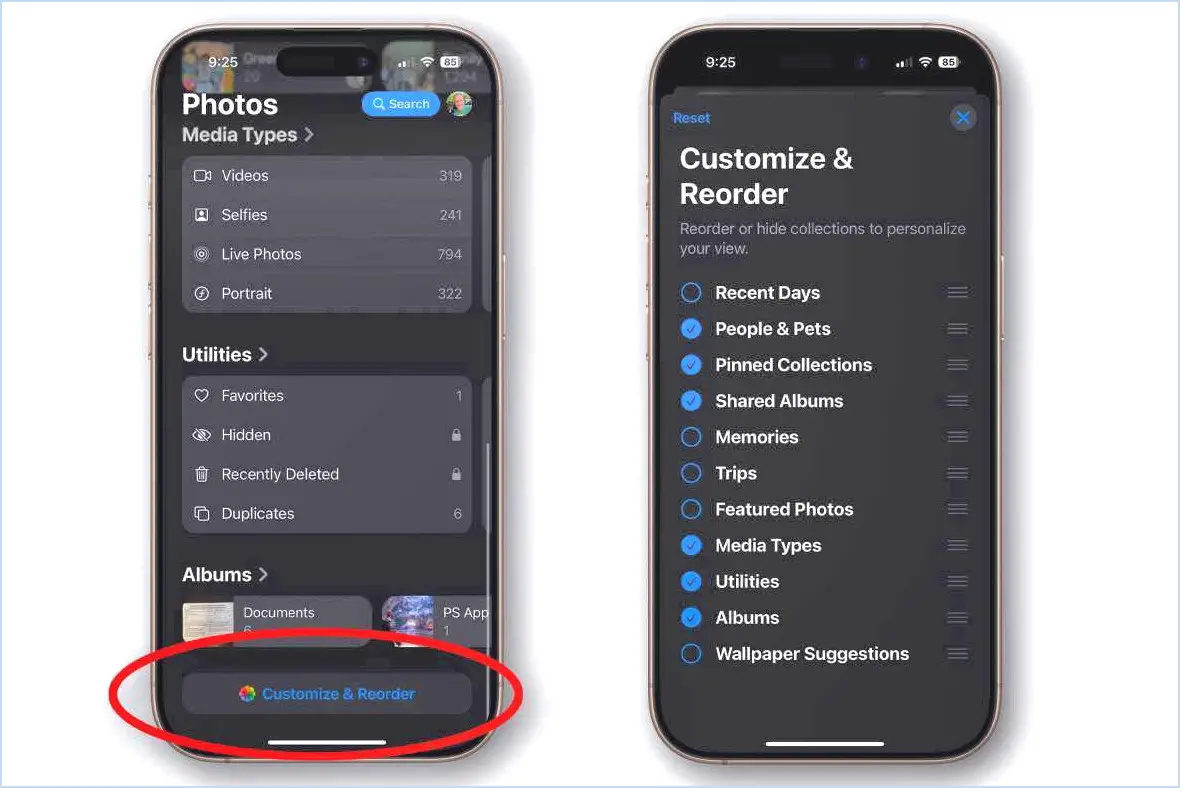 Les photos iOS 18 personnalisent et réorganisent
