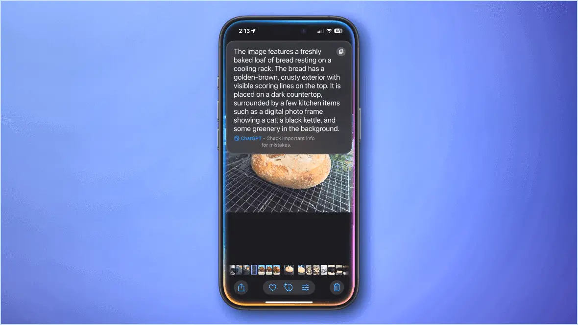 Chatgpt avec des photos dans iOS 18.2