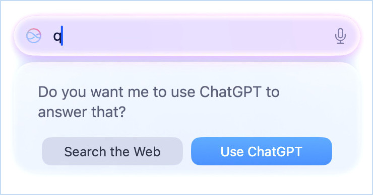 Tapez sur Siri sur Mac pour vous demander si vous souhaitez utiliser le chatppt